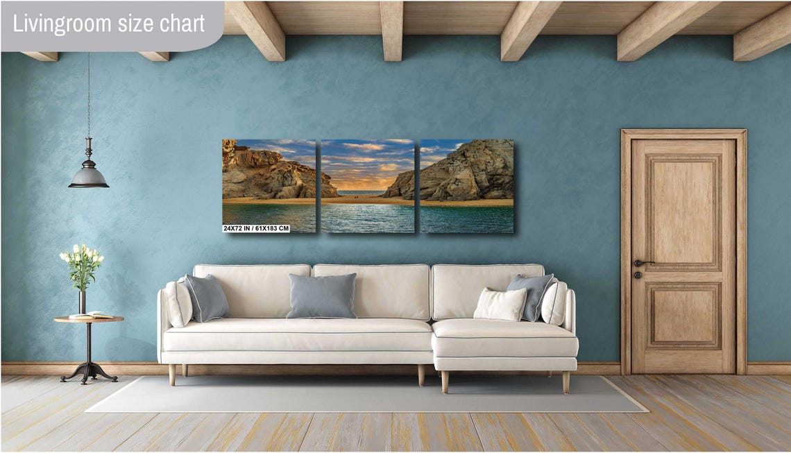 Cabo Lovers Beach Cliffs Golden Sand Ocean Shore View Poster - Image 3
