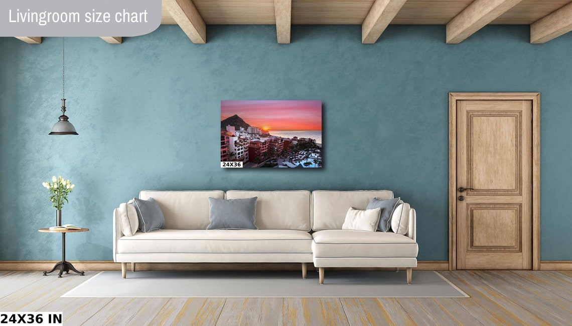 Playa Grande Resort Cabo Pink Sunset Pool Palms Ocean View Poster - Image 5