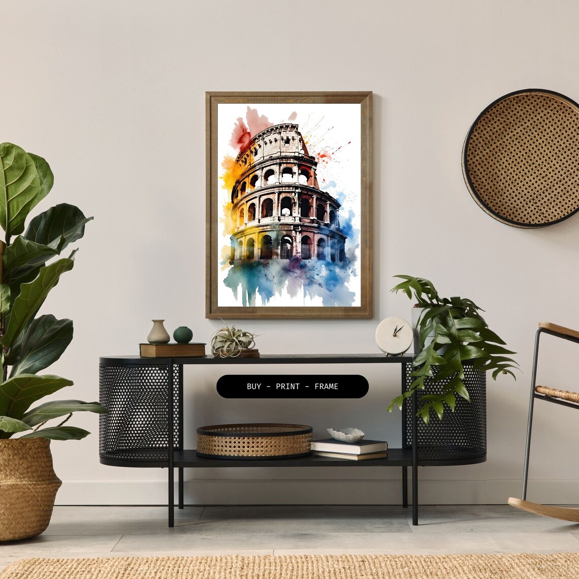 Colosseum Watercolor, Historic Decor Art Print - Image 2