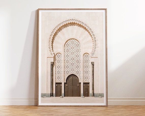Moroccan Horseshoe Arch Ornate Zellige Tile Detail Art Print