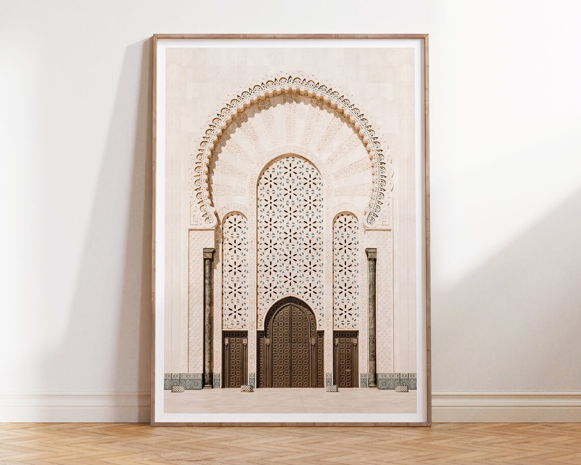 Moroccan Horseshoe Arch Ornate Zellige Tile Detail Art Print