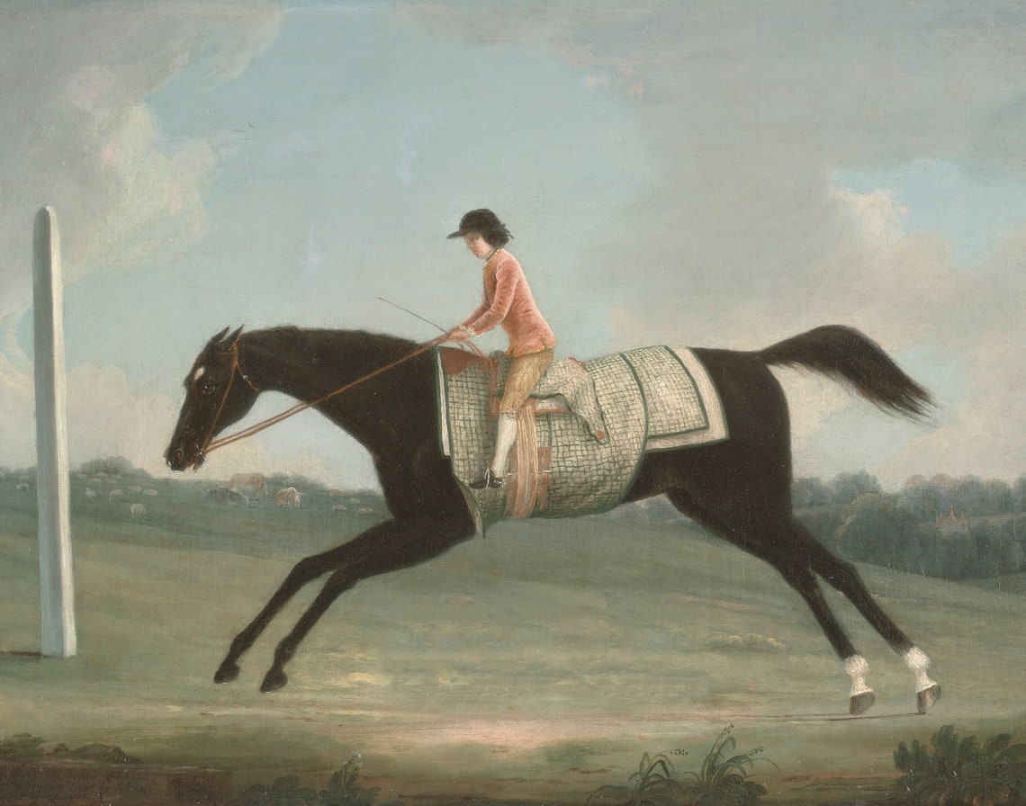 Vintage Horse Painting Nursery Wall Art Print - Image 3