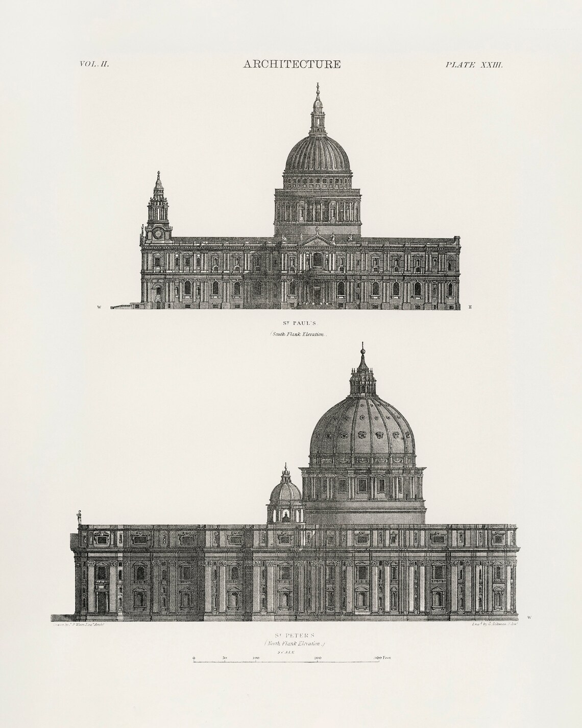 Antique Architecture Drawing, Vintage Line Art Print - Image 2