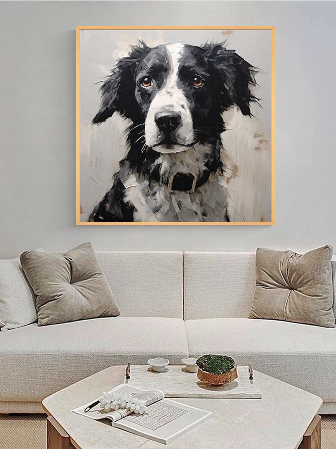 Custom Dog Oil Painting From Photo Dog Portrait Custom Oil Painting From Photo Art Commission Hand Painted Pet Portrait On Home Decor - Image 5