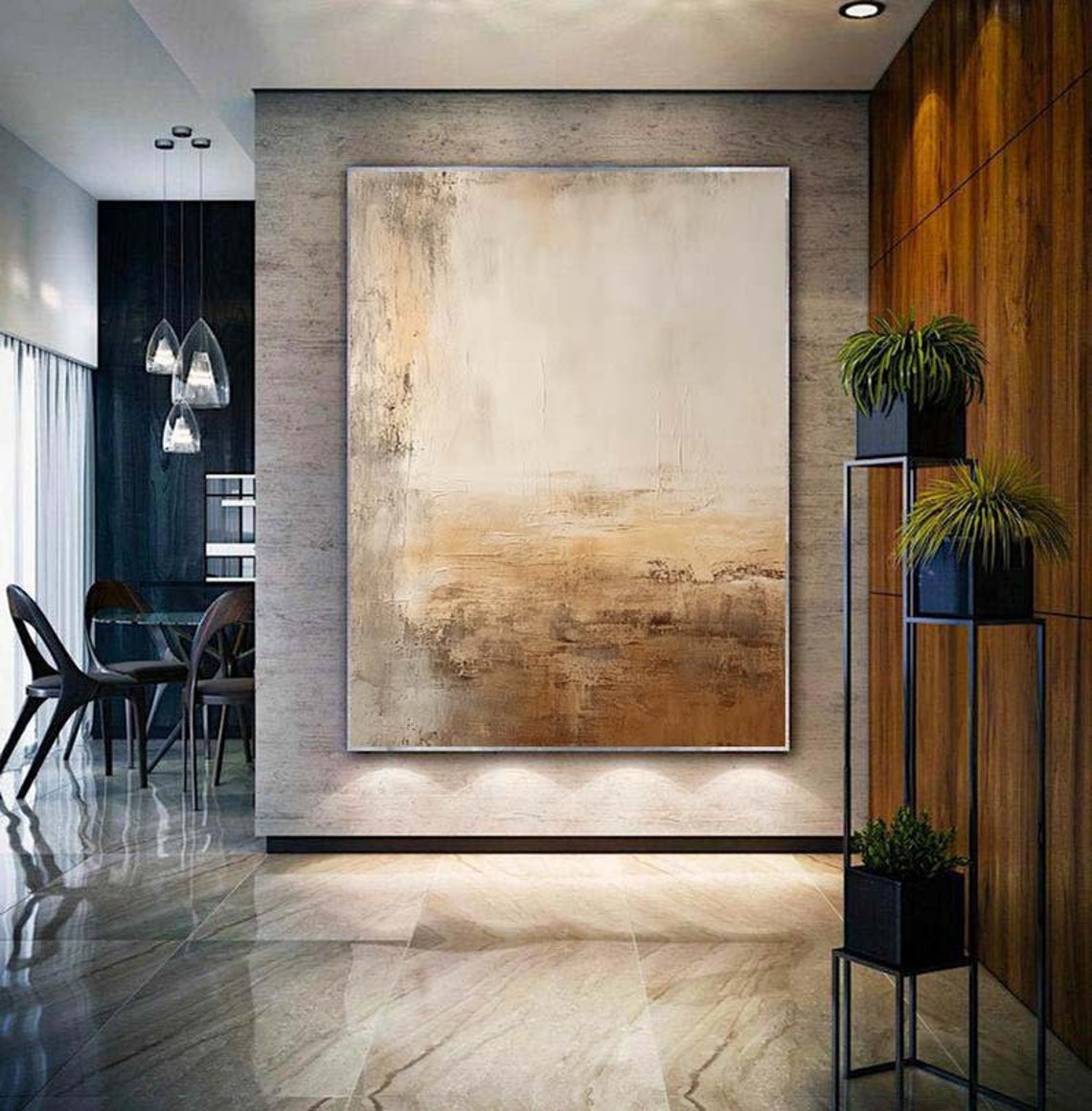 Warm Beige Wabi Sabi Minimalist Textured Neutral Calm Poster - Image 2