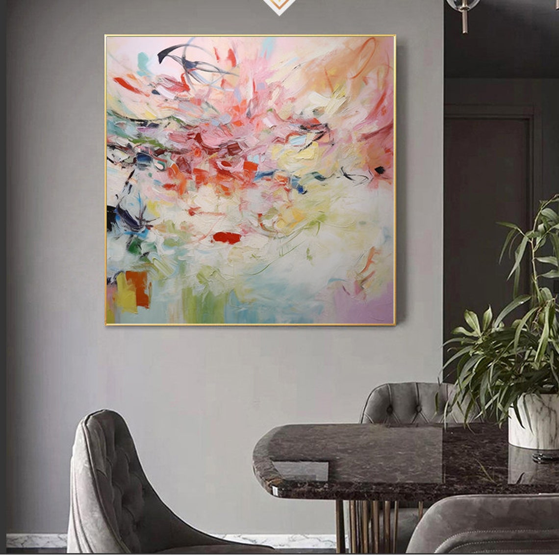 Light Airy Pastel Abstract With Soft Color Swirls And Lines Poster - Image 6
