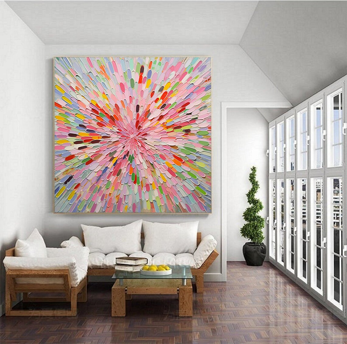 Colorful Flower Abstract Art Print, Botanical Decor - Image 2