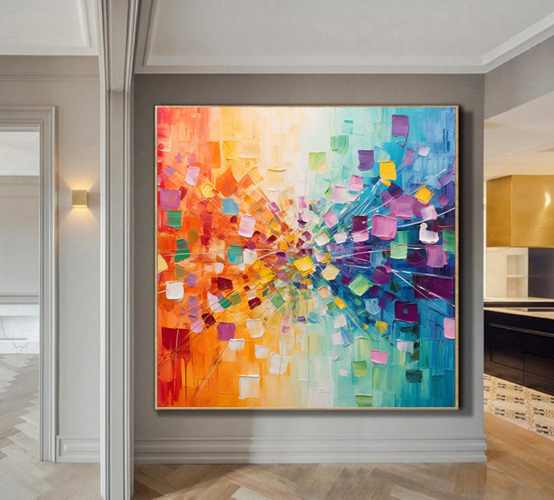 Explosive Radiant Color Burst Mosaic From Red To Blue Purple Poster - Image 5