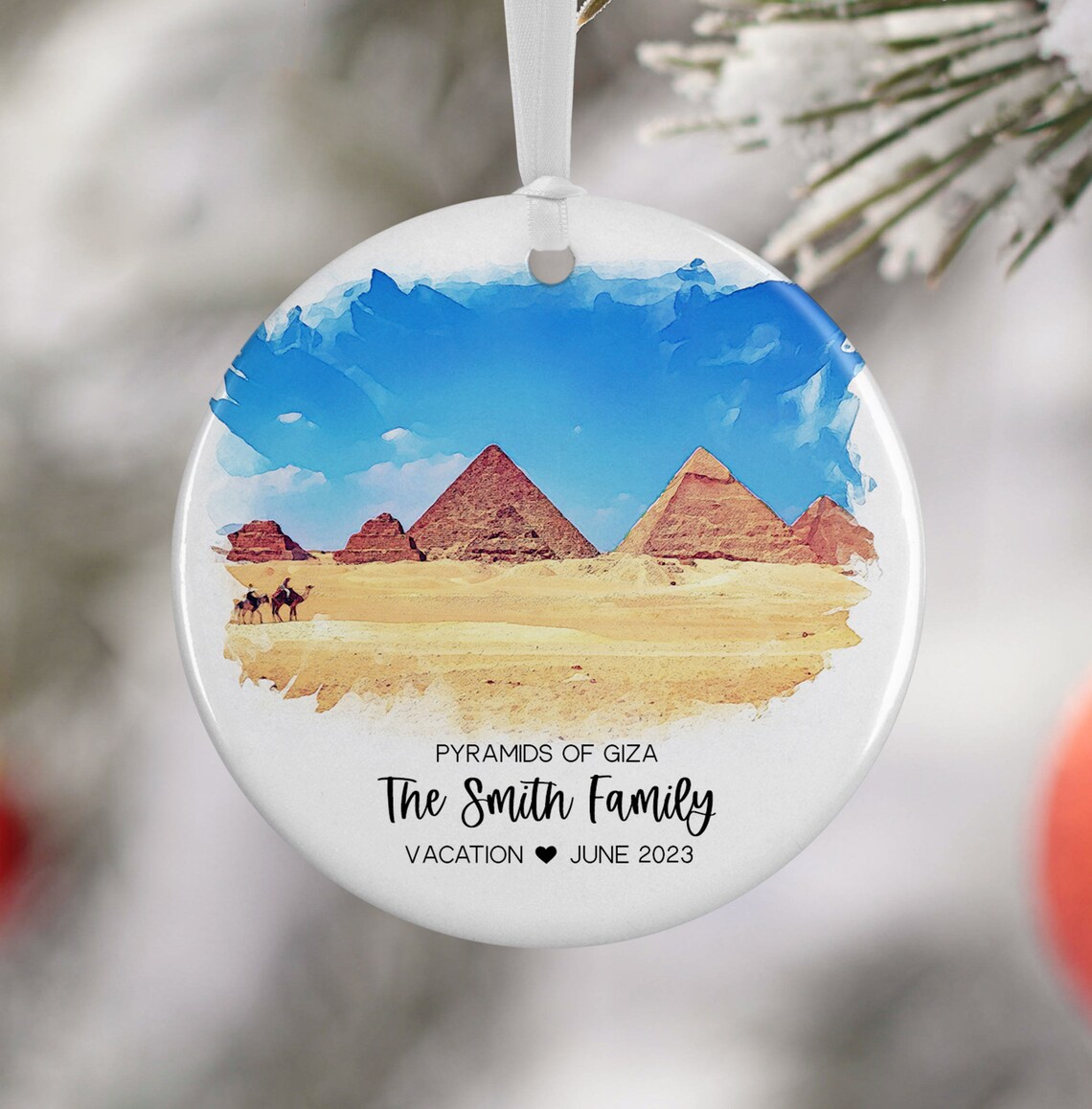 Pyramids Of Giza Personalized Egypt Travel Poster