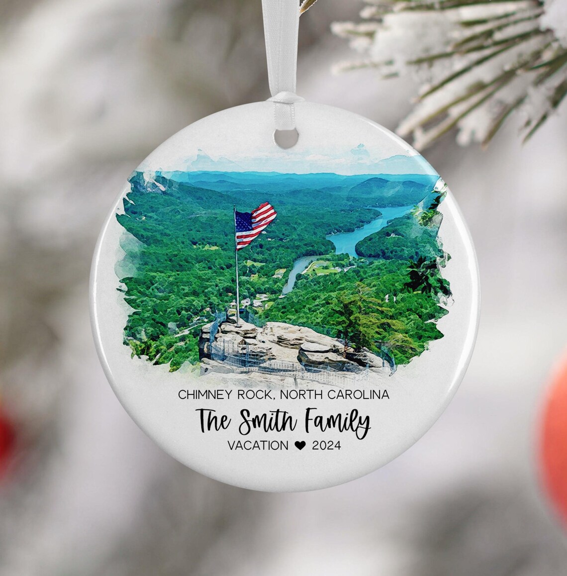 Chimney Rock North Carolina Travel Poster