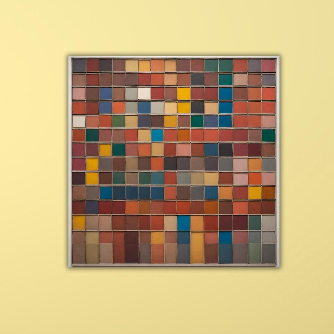 Warm Tone Color Swatch Grid Abstract Squares Modern Earthy Poster