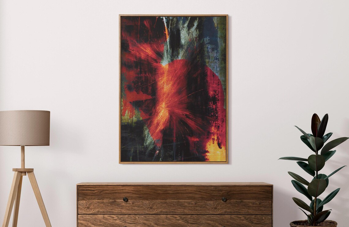 Abstract Mixed Media Artwork, Layered Textures Art Print - Image 2