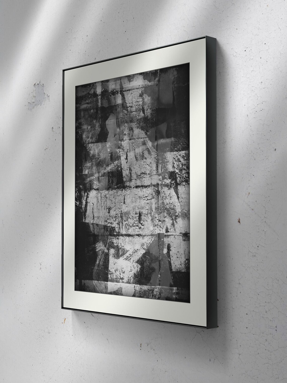 Old Abandoned Building, Black And White Abstract - Image 2