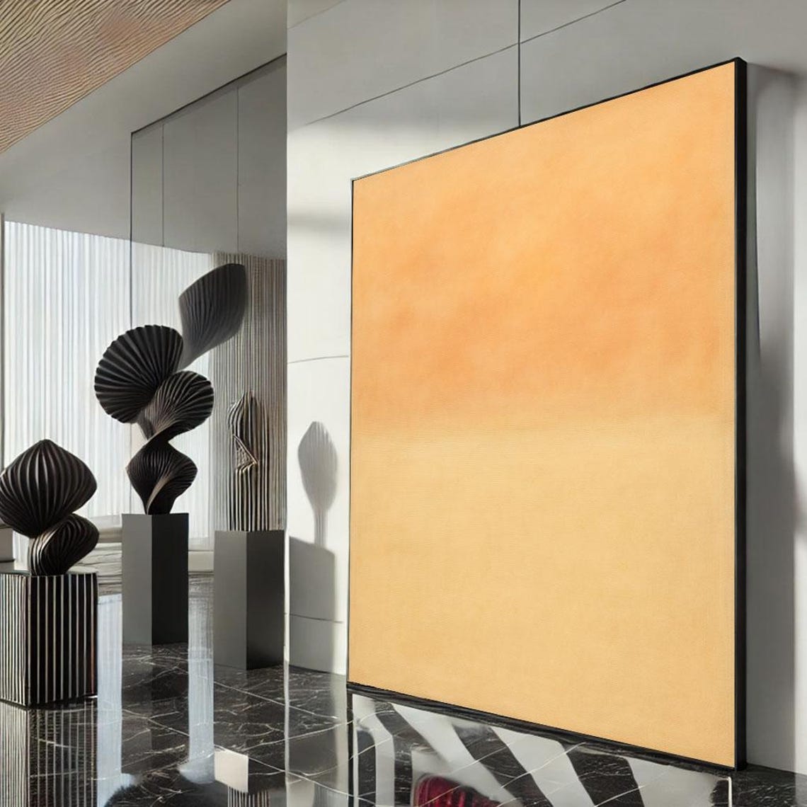 Rothko Style Orange Color Field Abstract Minimalist Art Poster