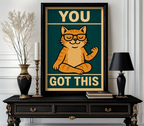 Funny Animal You Got This Retro Wall Art Trending Decor White Elephant Gift Lover Cute Motivational 118