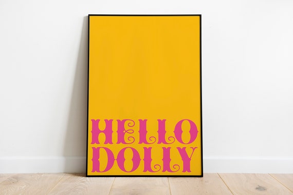 Hello Dolly Art Print Western Modern Trendy Wall Boho Pink Honeycomb