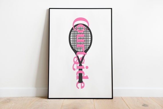 Gift For Tennis Fan Wall Art Racket Grand Slam Poster Women Vintage Living Room