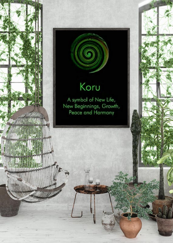 Koru New Life Mindfulness Meditation Wall Art Instant Zen Quote Print For Home Or Office Decor Minimalist Poster