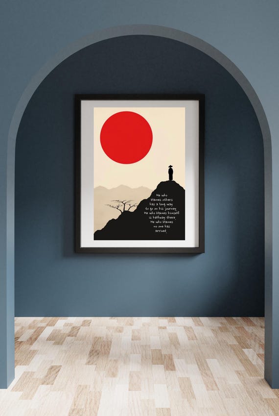 The Journey Mindfulness Meditation Wall Art Instant Zen Quote Print For Home Or Office Decor Minimalist Poster
