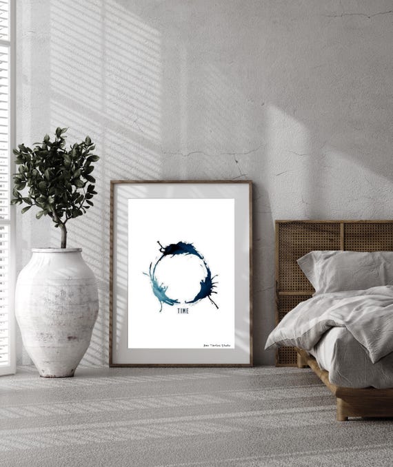 Time Mindfulness Meditation Wall Art Instant Zen Quote Print For Home Or Office Decor Minimalist Poster Yoga Room