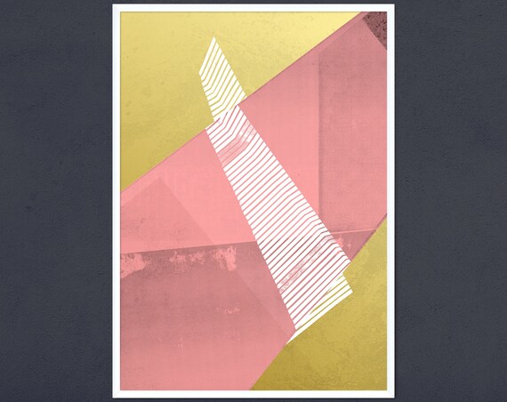 Abstract Shapes Wall Art Print Mid Century Nordic Scandinavian Decor Retro Minimal