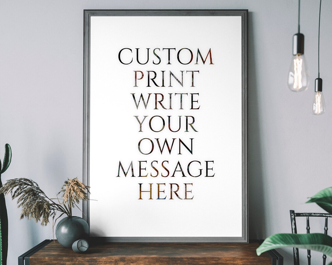 Elegant Serif Custom Quote Art for Weddings and Home in Classic Style Poster