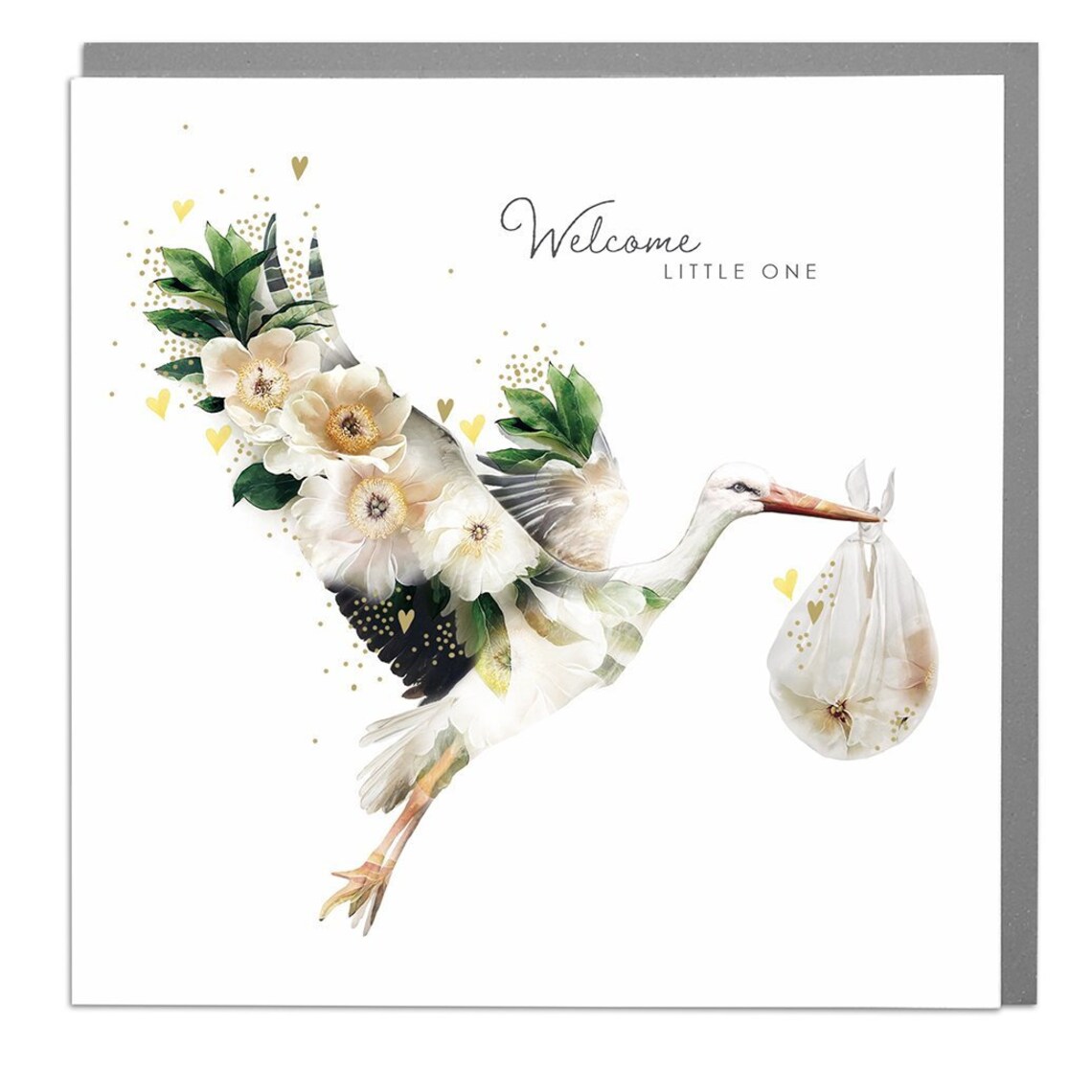 New Baby Stork Greeting Card, Lola Design