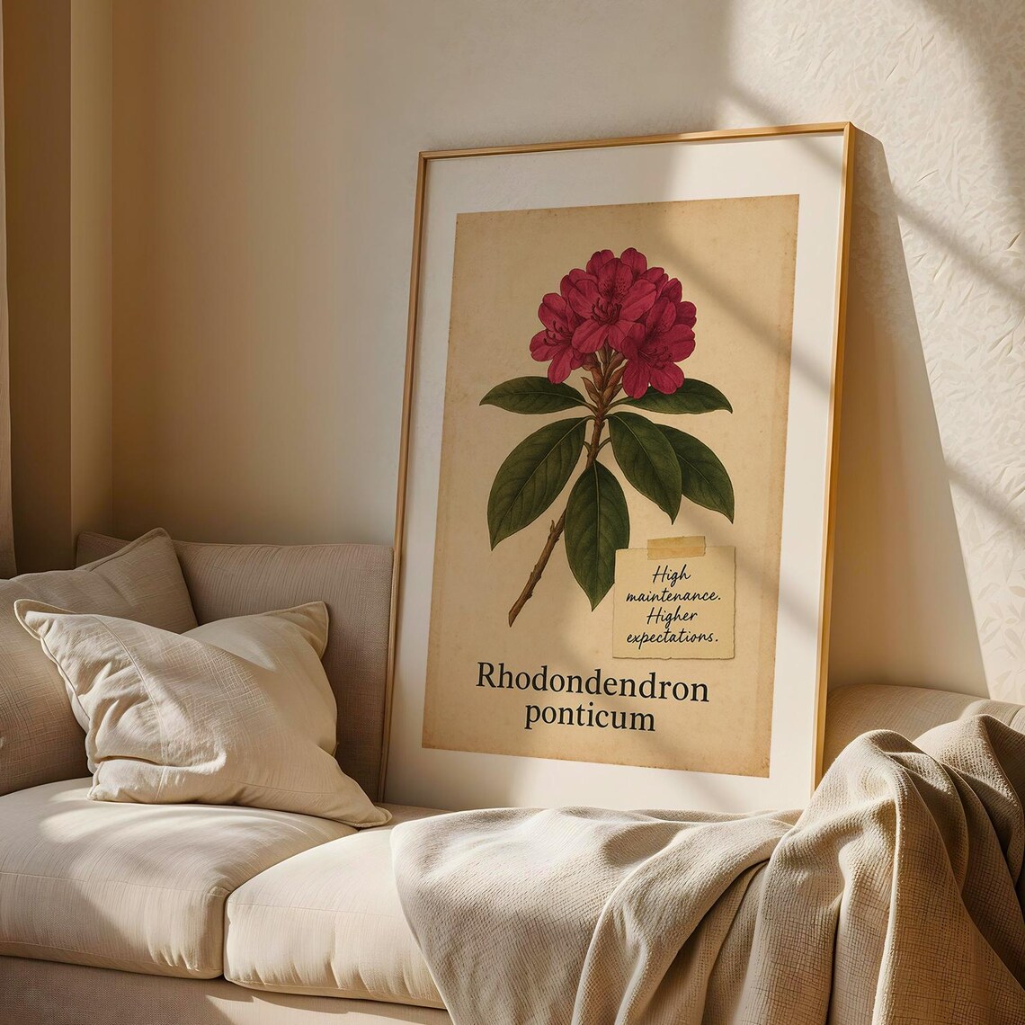 Rhododendron Botanical Print, Vintage Floral Art Print