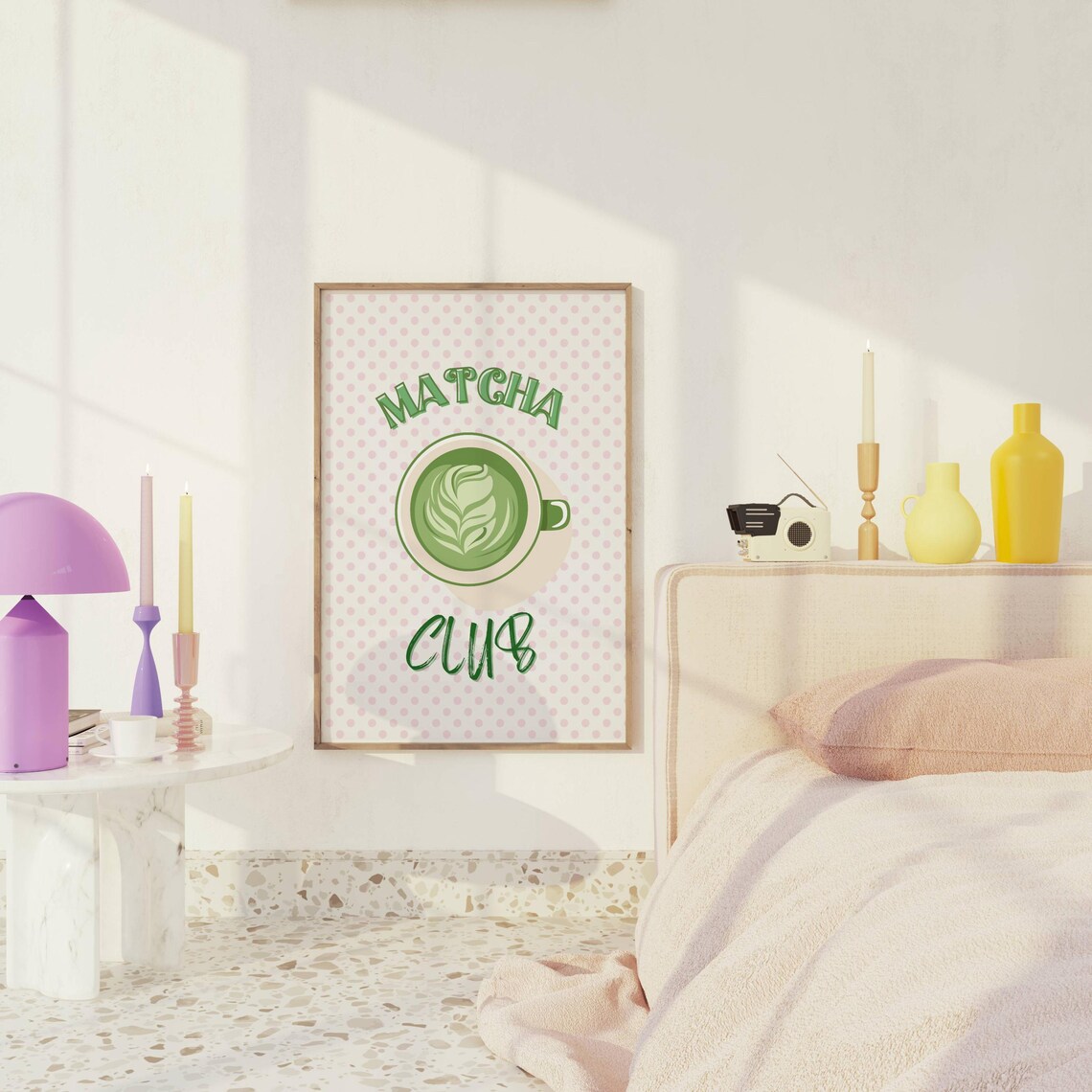 Matcha Poster Matcha Club Art Print Cute Kitchen Wall Art Trendy Kitchen Decor Matcha Latte Art Print - Image 2
