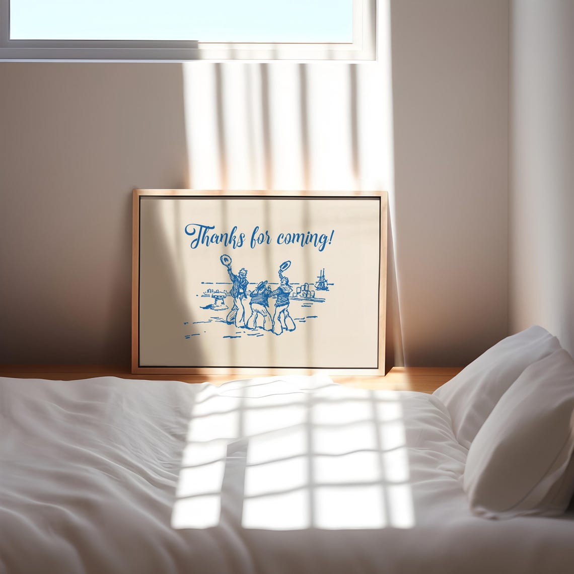 Thanks For Coming Vintage Sailors Farewell Navy Kitchen Poster - Image 3