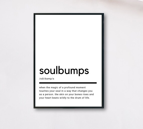 Soulbumps Definition Wall Art Poster Funny Quote Gift Decor