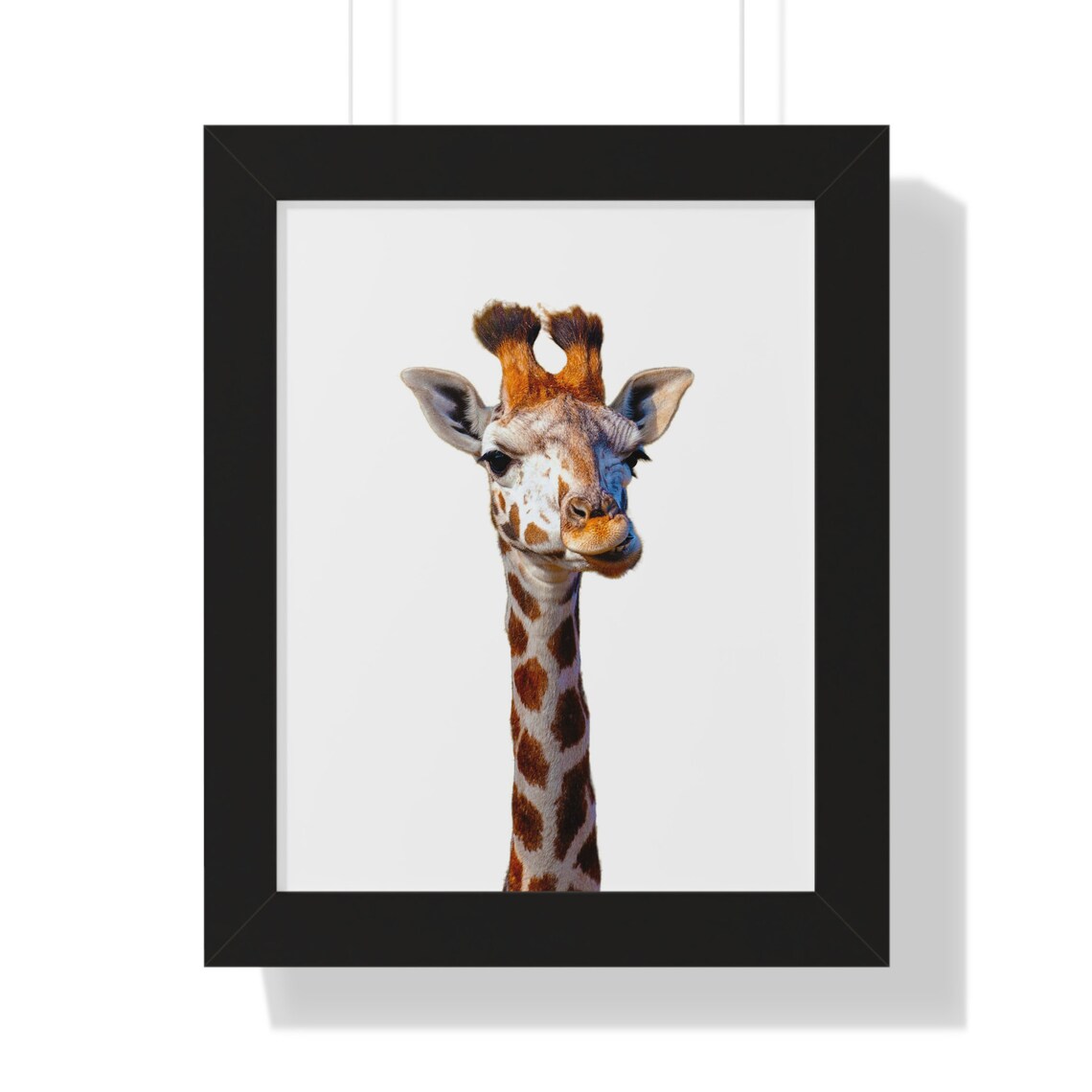 Sweet Baby Giraffe Close Up Portrait Safari Nursery Animal Poster - Image 2