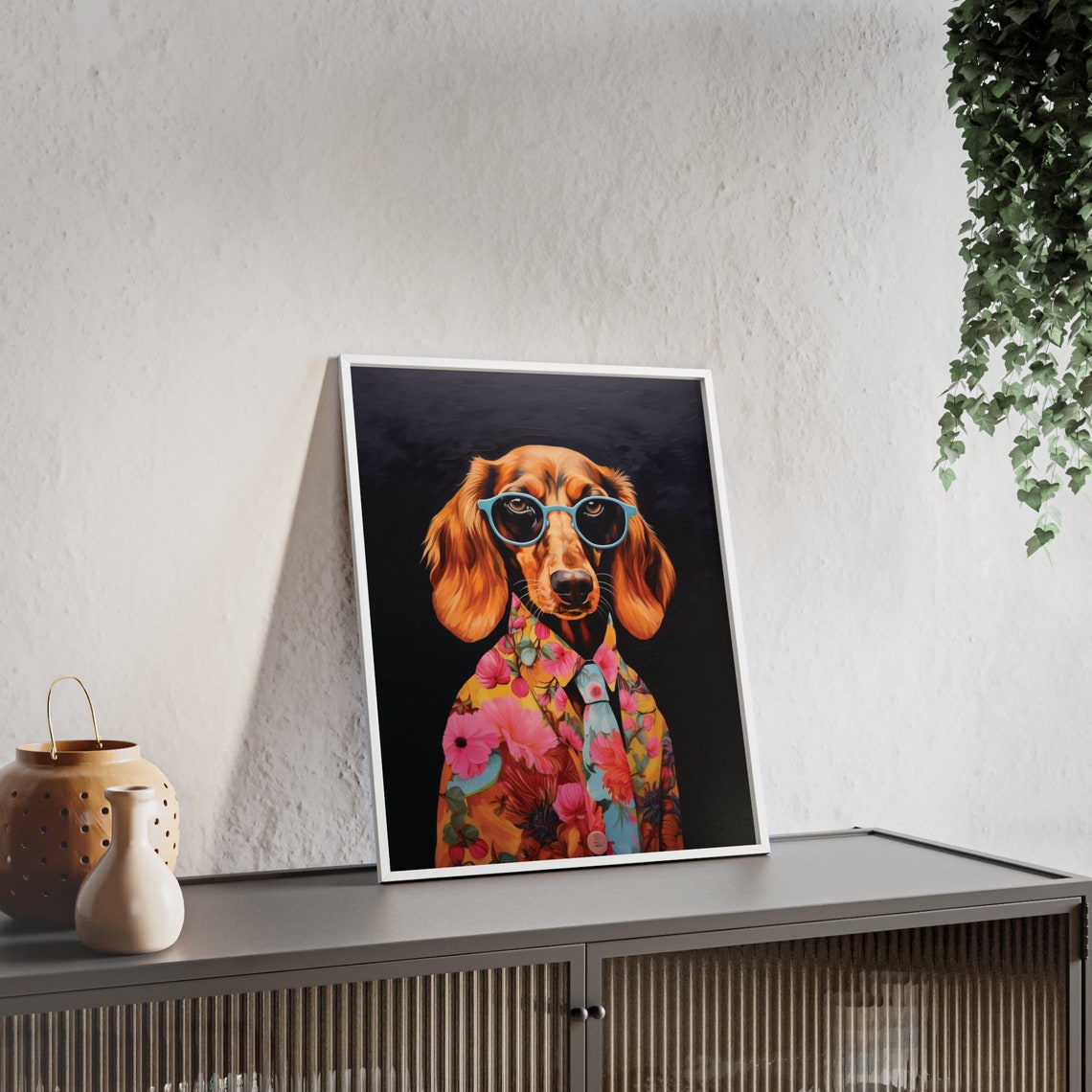 Dachshund Dog Art Fashion Print Dog Portrait Fashion Art Animal Art Animal Painting Art Prints - Image 2