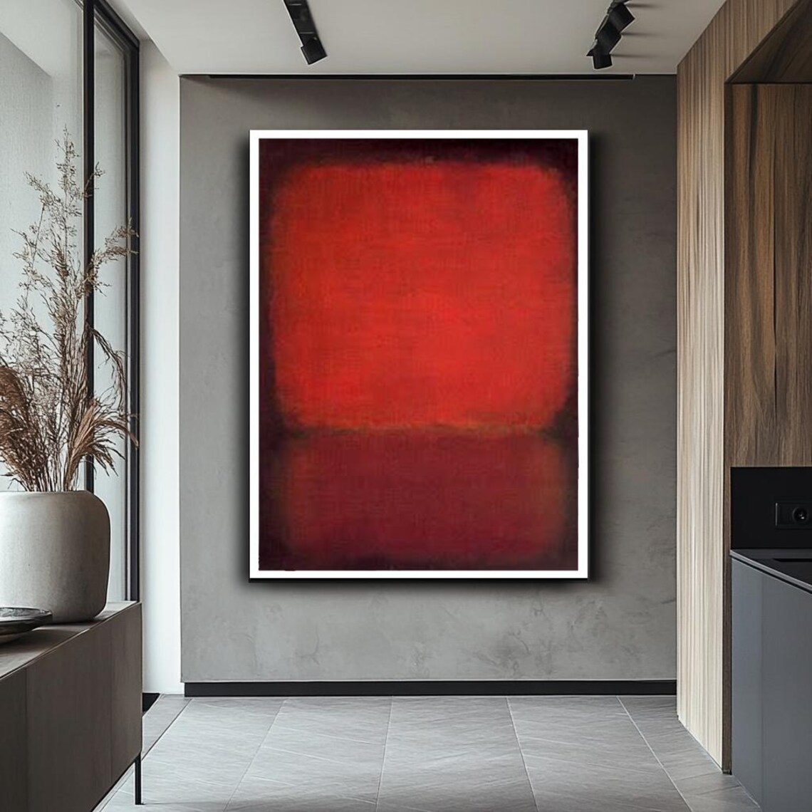Rothko-Inspired Red Abstract Color Field Art Print - Image 2