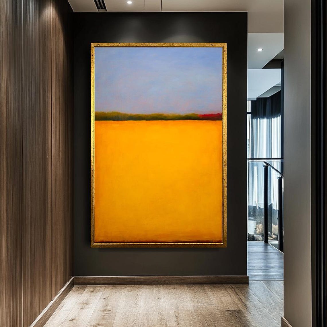 Mark Rothko Mark Rothko Style Large Abstract Yellow Print Modern Minimalist Wall Art Bold Abstract Color Field Art - Image 3