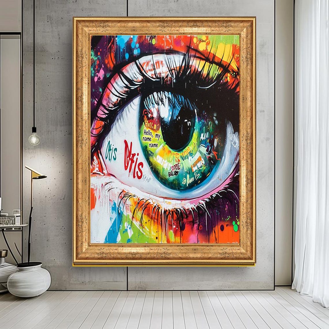 Graffiti Eye Pop Art Colorful Urban Street Style Modern Art Print