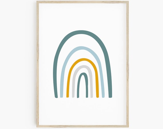 Rainbow Instant Boys Rainbow Wall Art Rainbow Print Kids Room Decor Baby Shower Gift Baby Wall Art Boho Nursery