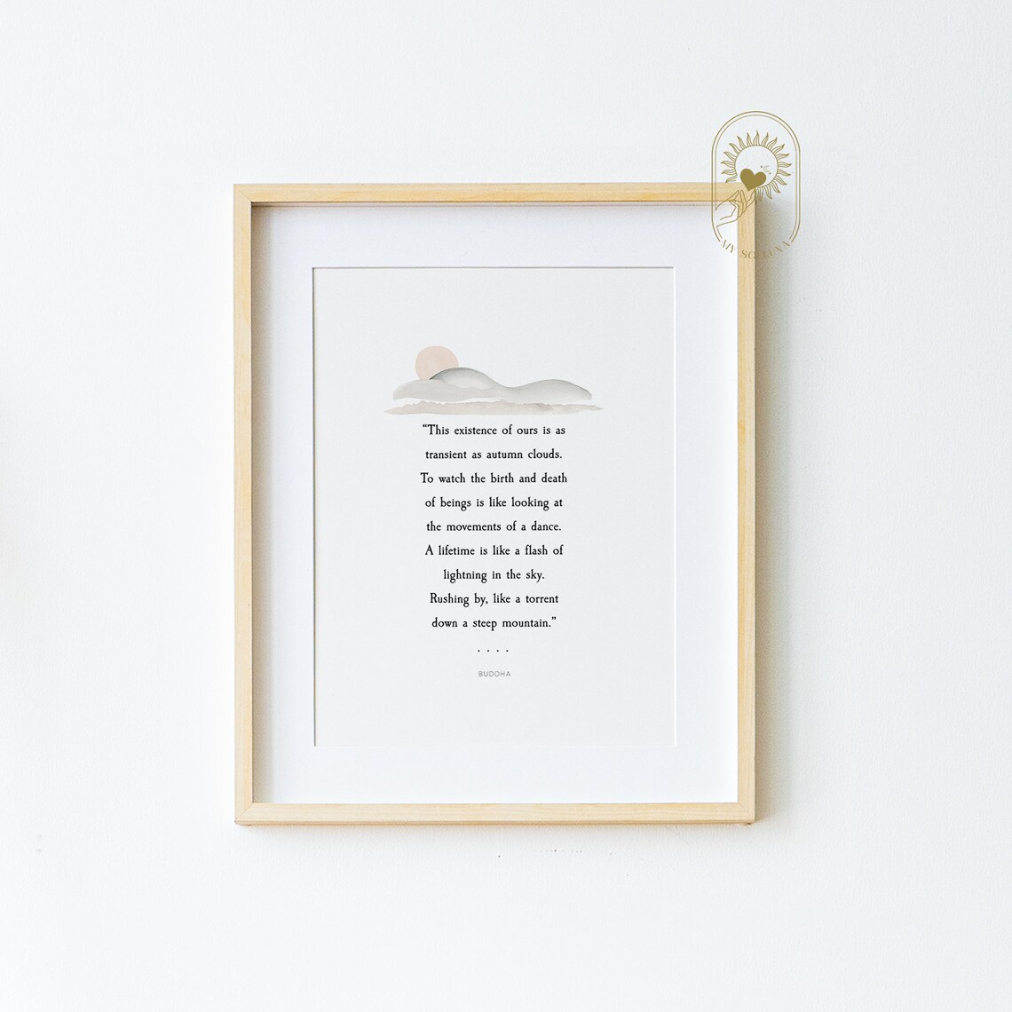 Transient Existence Buddha Quote Print Printed Rebirth Spiritual Zen Buddhist Quote Taoism The Tibetan Book Of Living And Dying