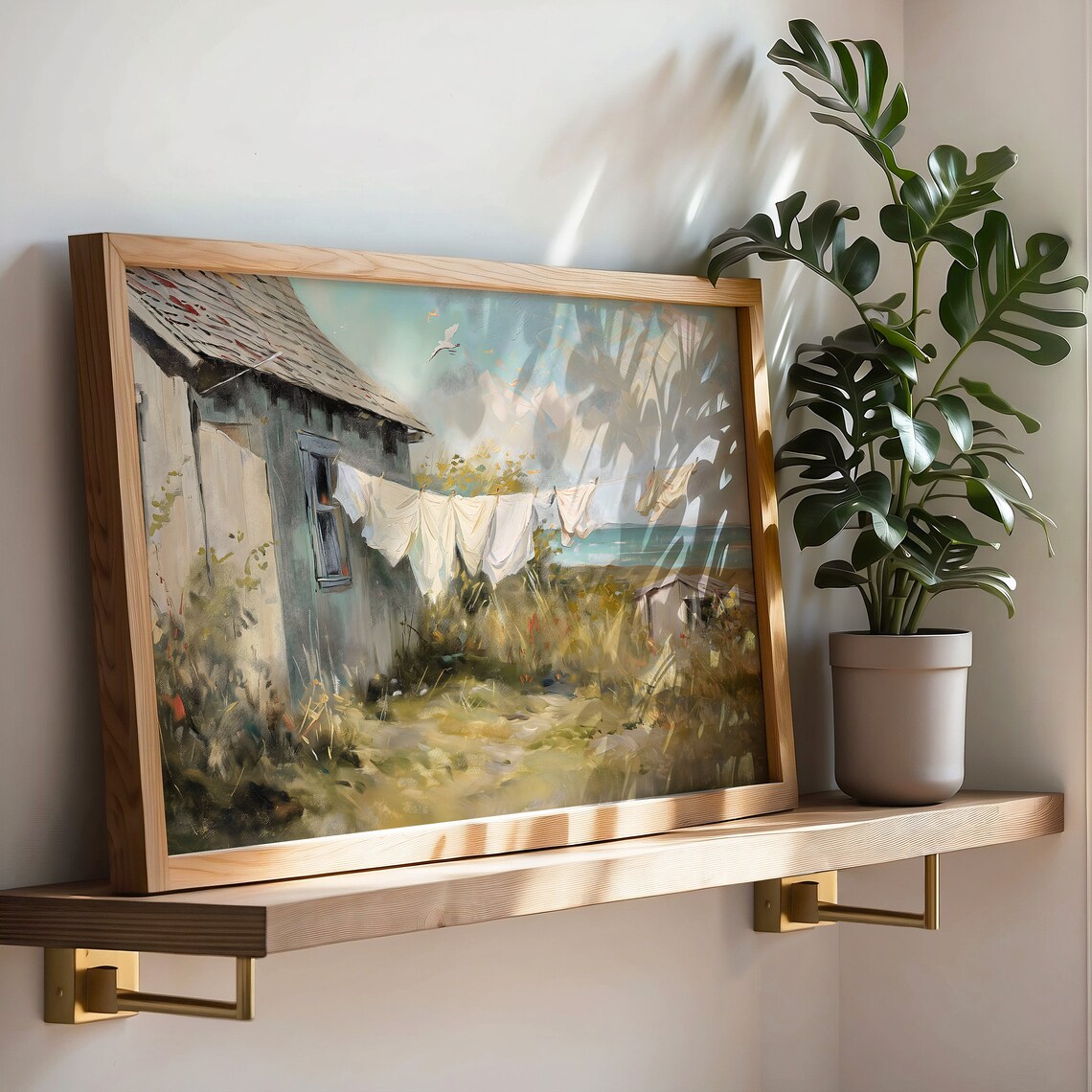 Seaside Laundry Vintage Aesthetic Art Print - Image 5