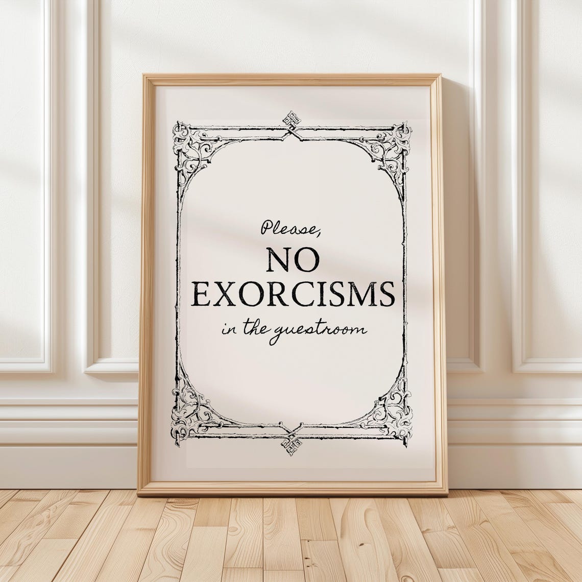 Halloween Guest Room Print Funny Wall Art Exorcism Quote Trendy Poster Bedroom Decor