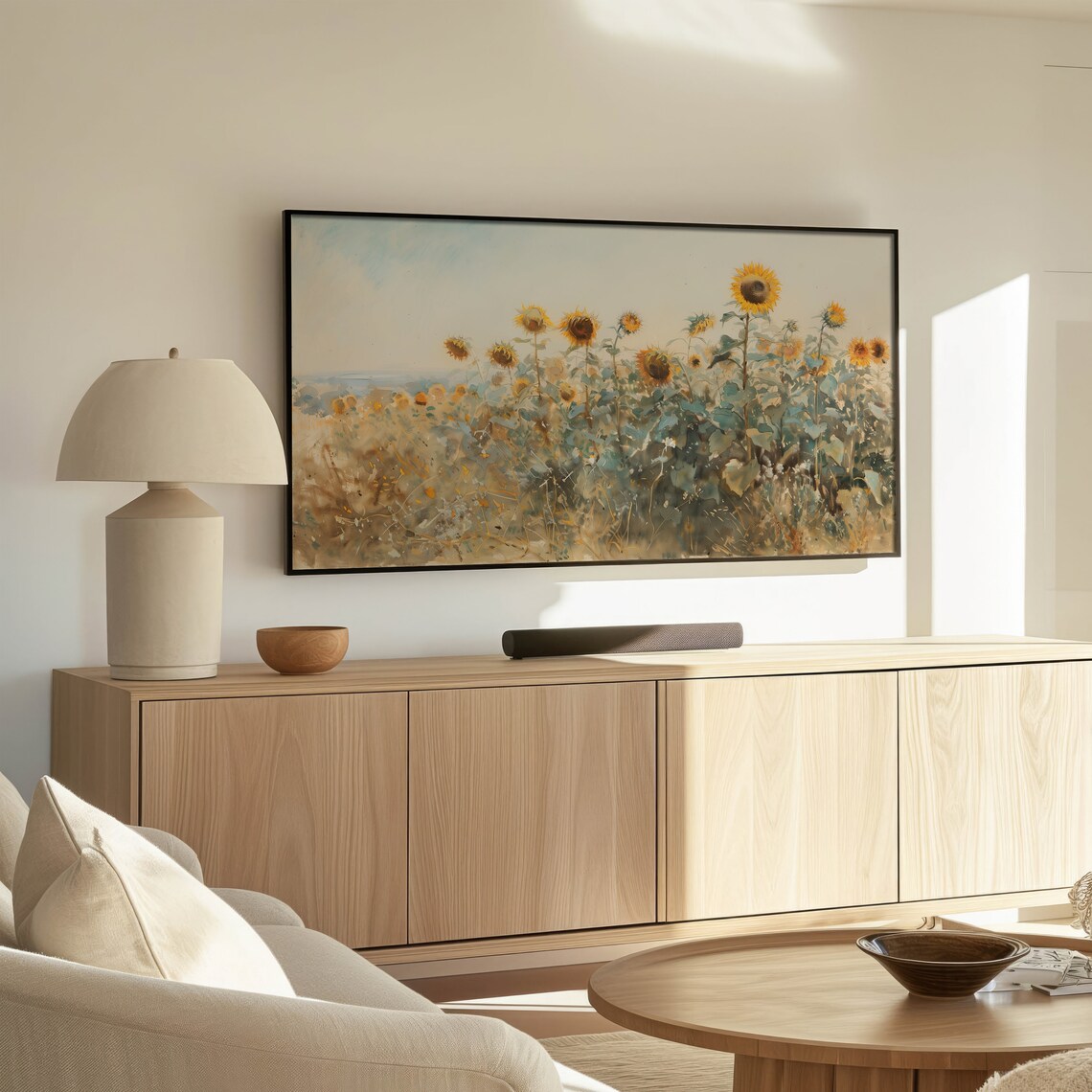 Sunflower Field Spring Summer Wall Art Print - Image 2