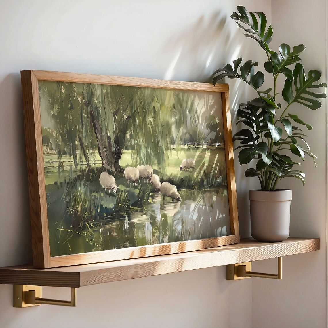 Countryside Scenery Vintage Art Print, Pastoral Landscape - Image 4