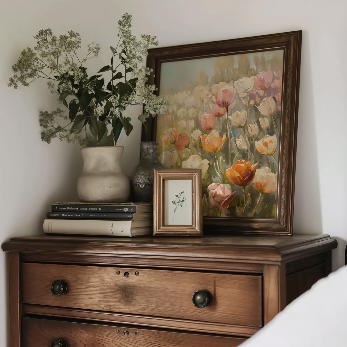 Tulip Landscape Painting, Colorful Floral Spring Print - Image 2