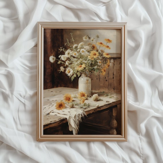 Farmhouse Sunflower Print, Rustic Spring Art