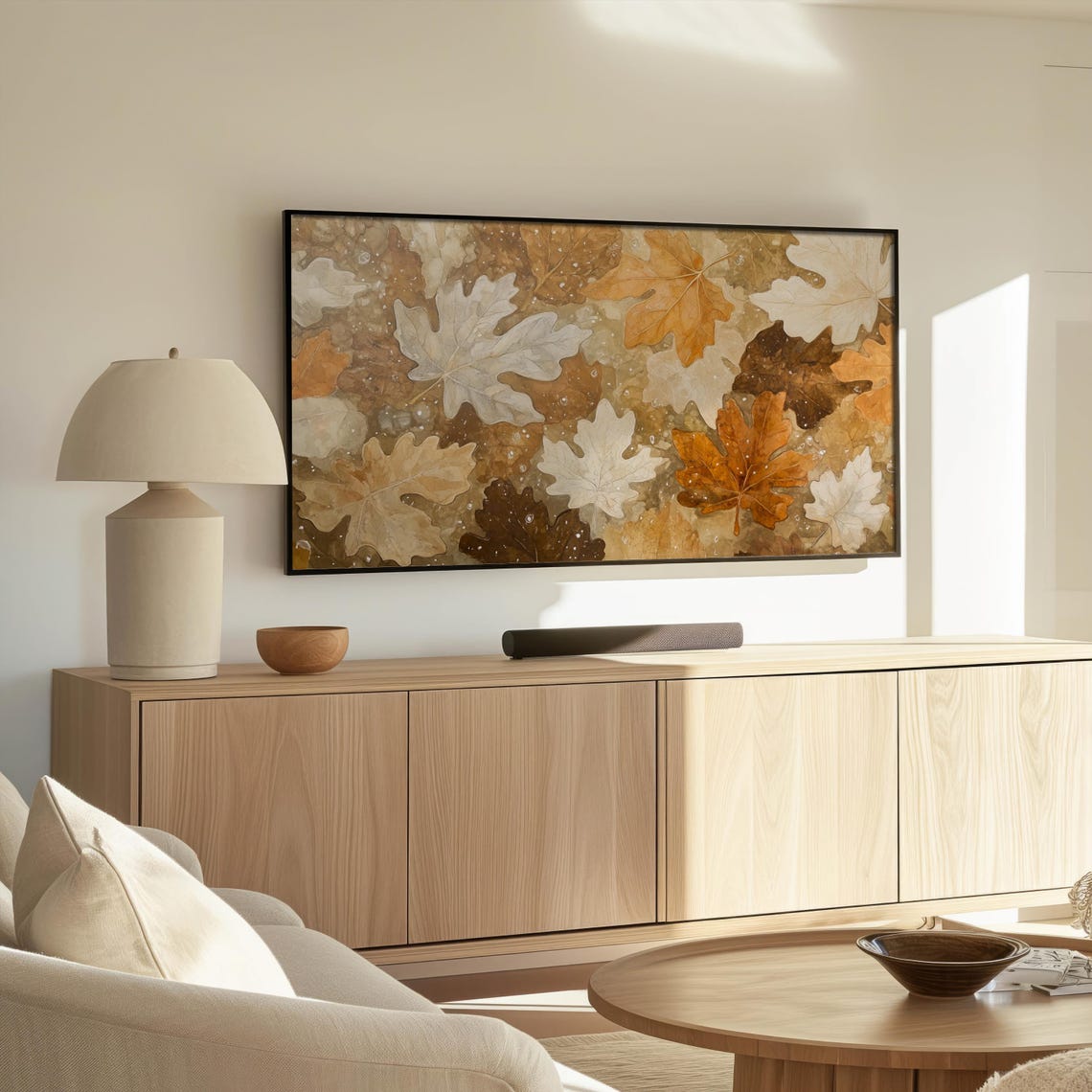 Fallen Autumn Leaves Warm Botanical Cozy Frame TV Art Poster - Image 2