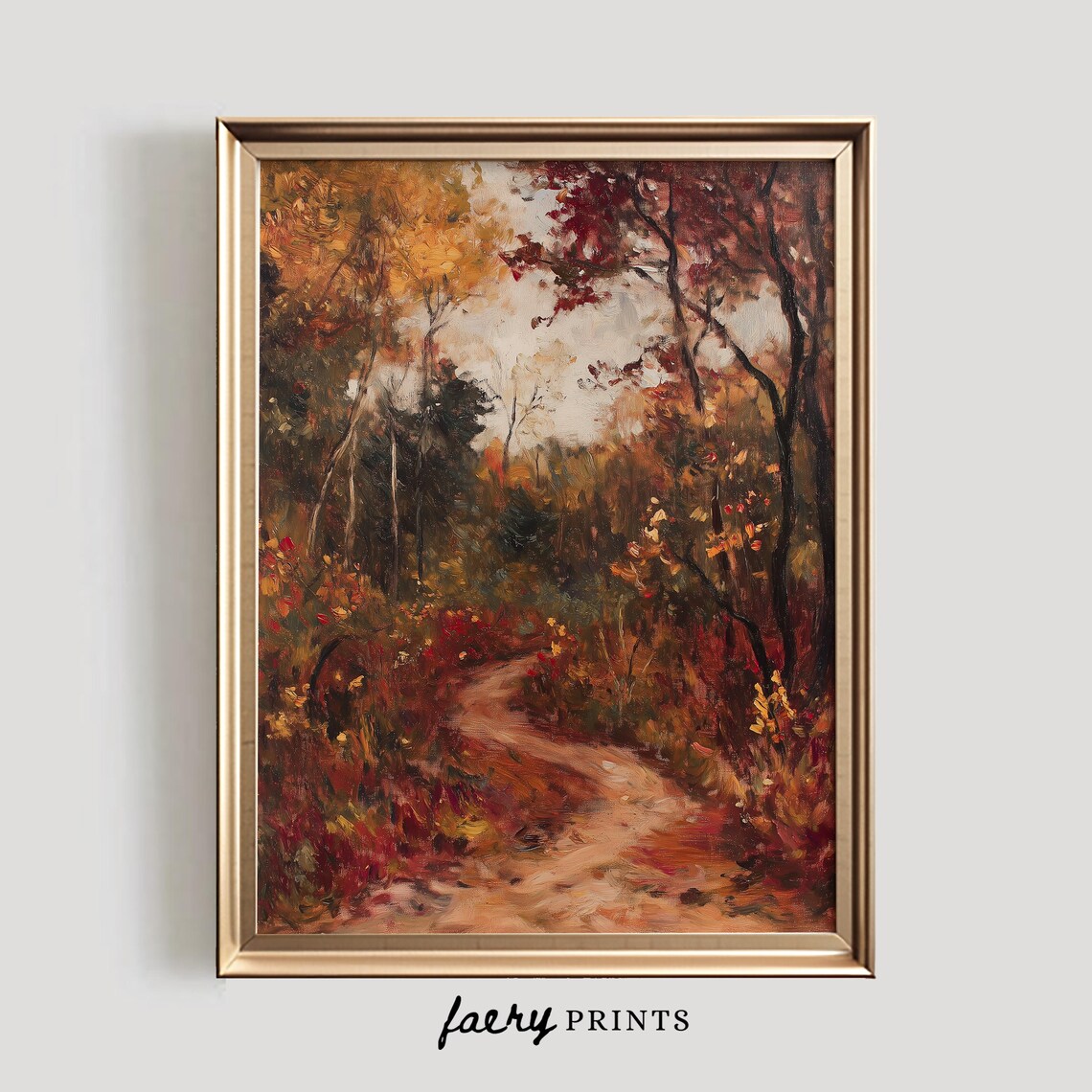 Fall Landscape Print, Moody Autumn Forest Art - Image 5