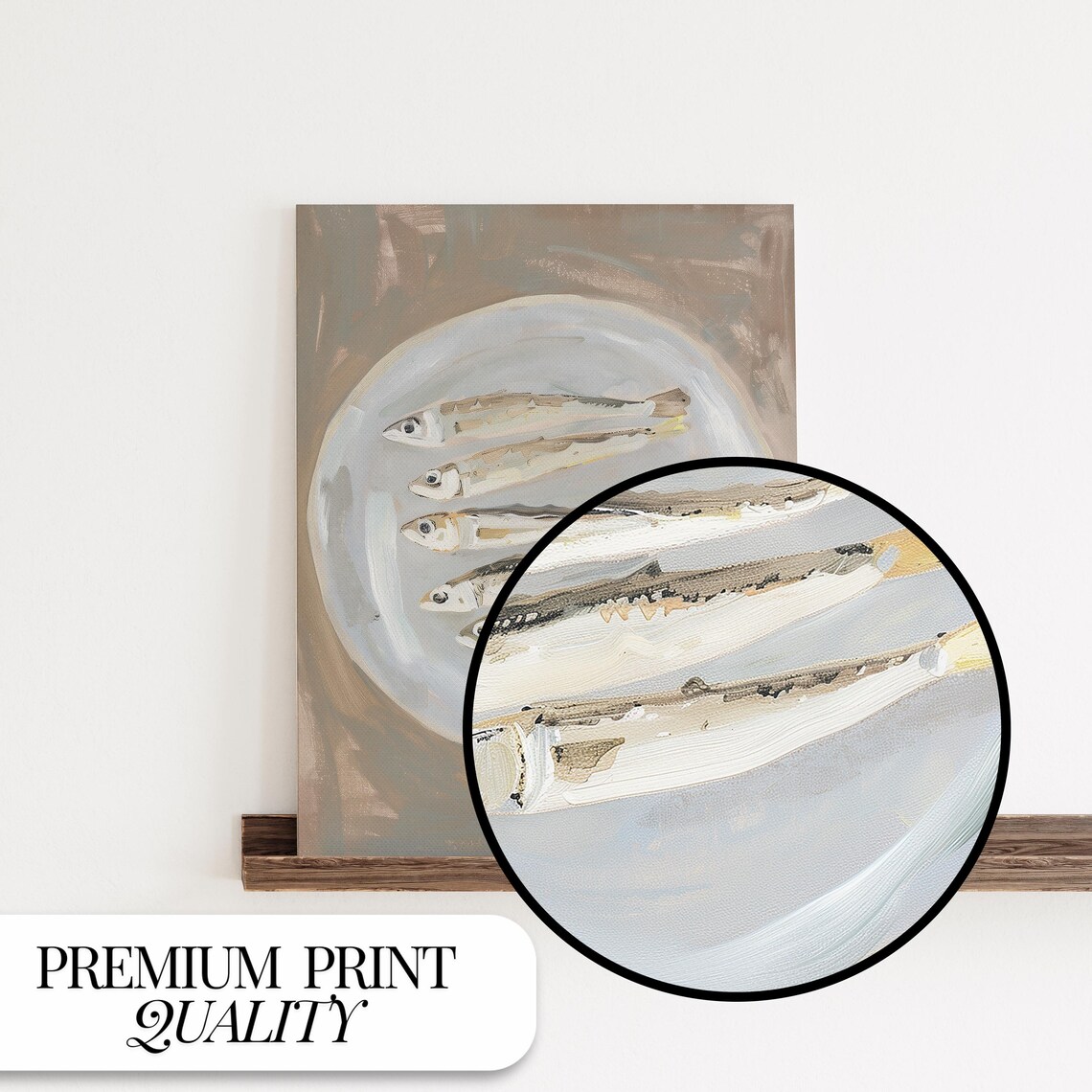 Sardines Minimalist Kitchen Art Print, Coastal Decor - Image 2