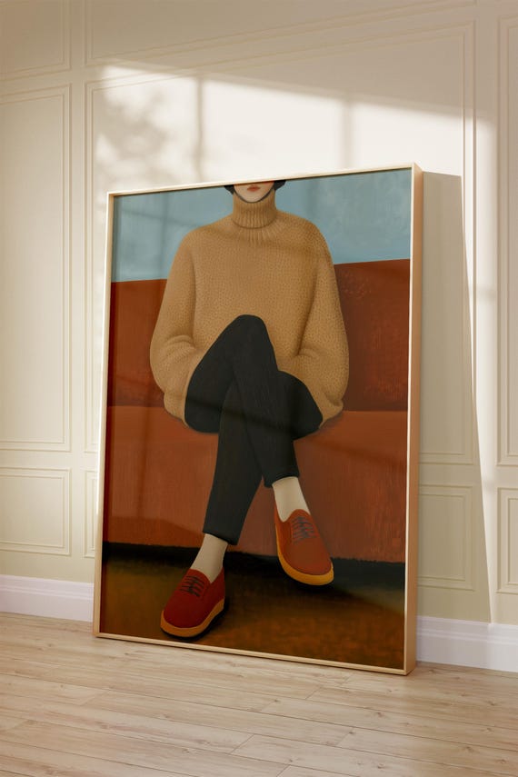 Contemporary Female Portrait Art Print, Abstract People