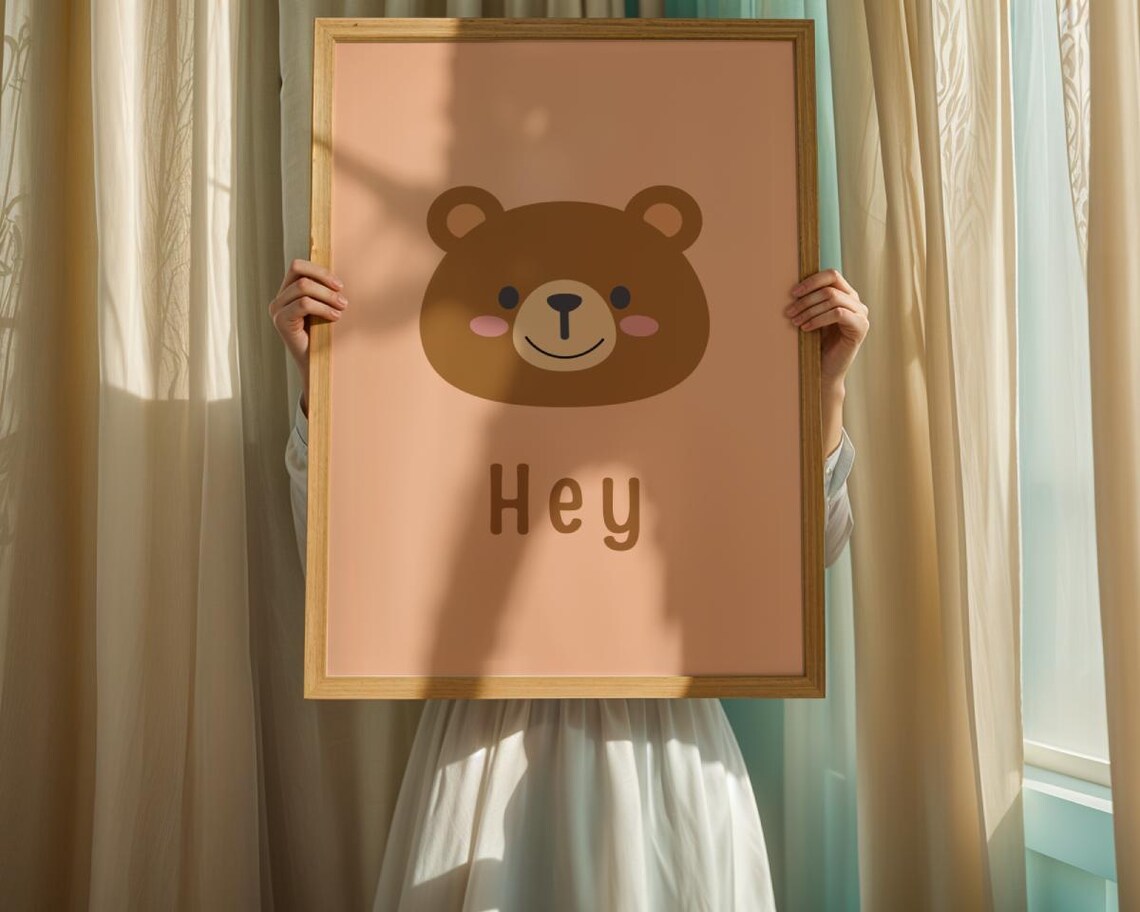 Boho Rainbow Earth Tone Nursery Kids Room Fun Sweet Gift Poster - Image 2