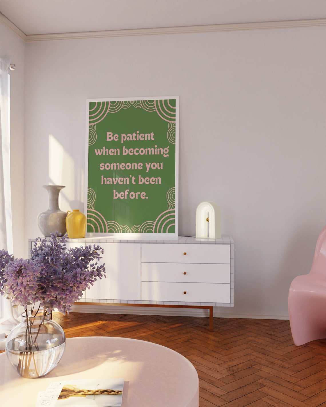 Be Patient When Becoming Someone You Havent Been Before Quote Poster - Image 3